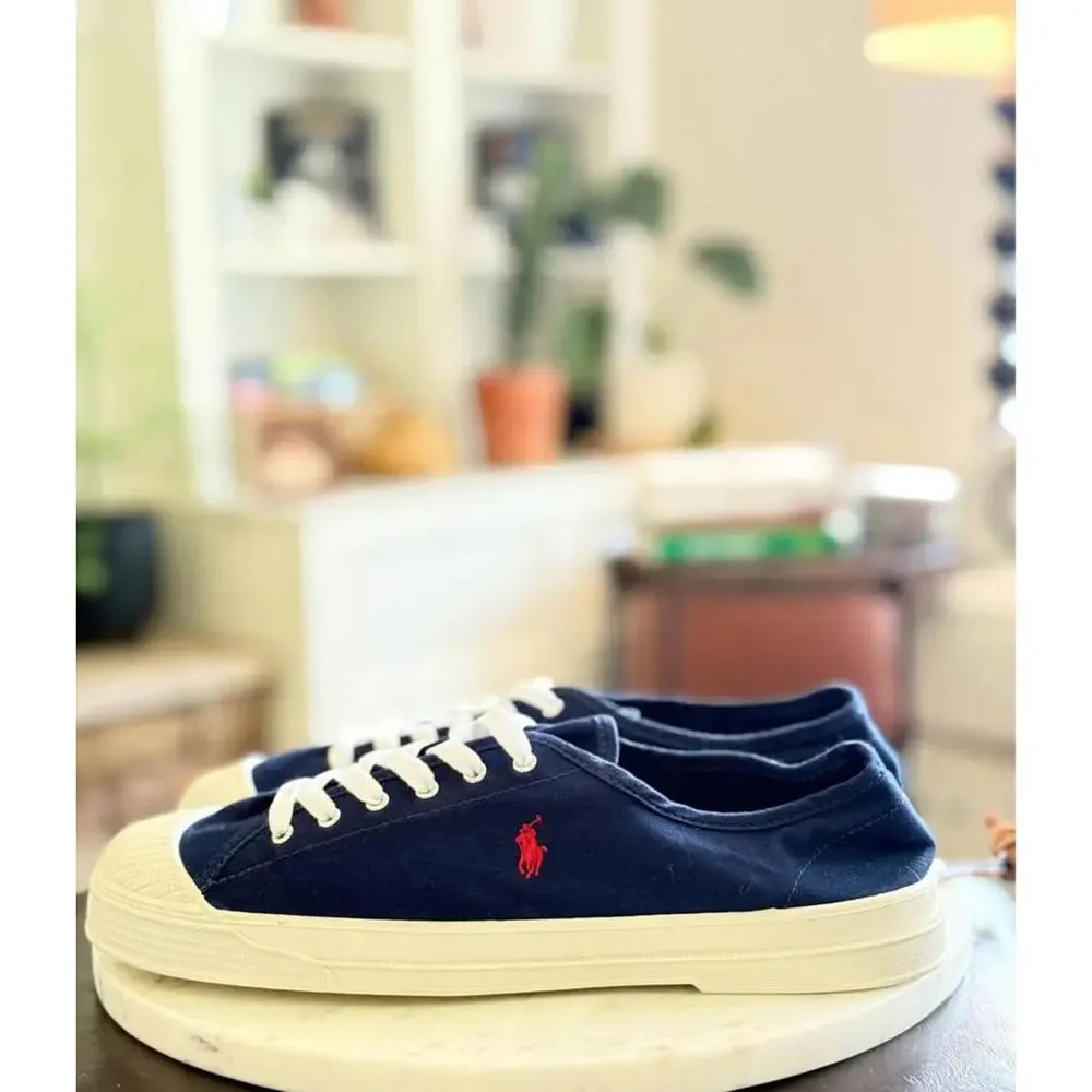 Polo Ralph Lauren Canvas Sneakers Women's Size 9 Navy